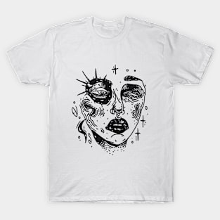 Abstract art of a girl's face T-Shirt